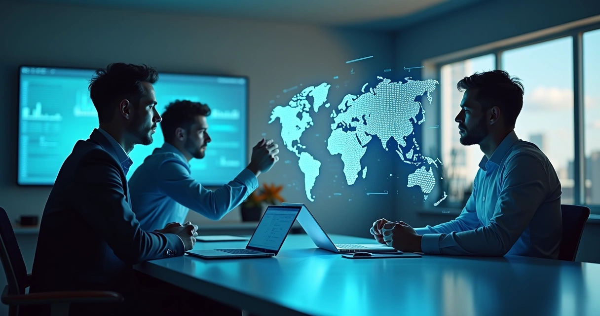 Líder apoiando talentos humanos e digitais em ambiente de trabalho