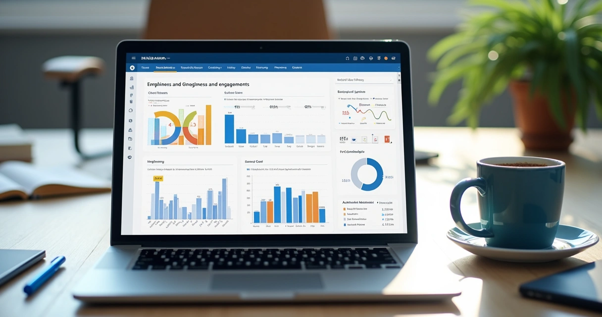 Dashboard com indicadores de felicidade dos colaboradores